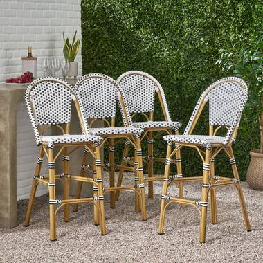 White wicker bar stool hot sale